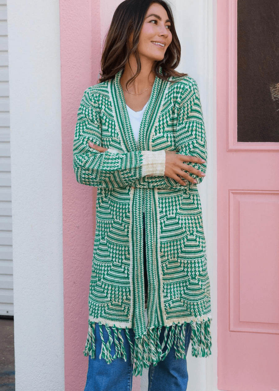 Emerald Chic Knit Cardigan