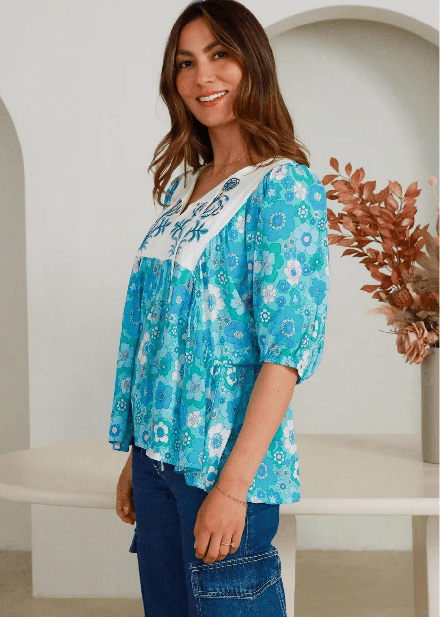 Blue Eloise Top