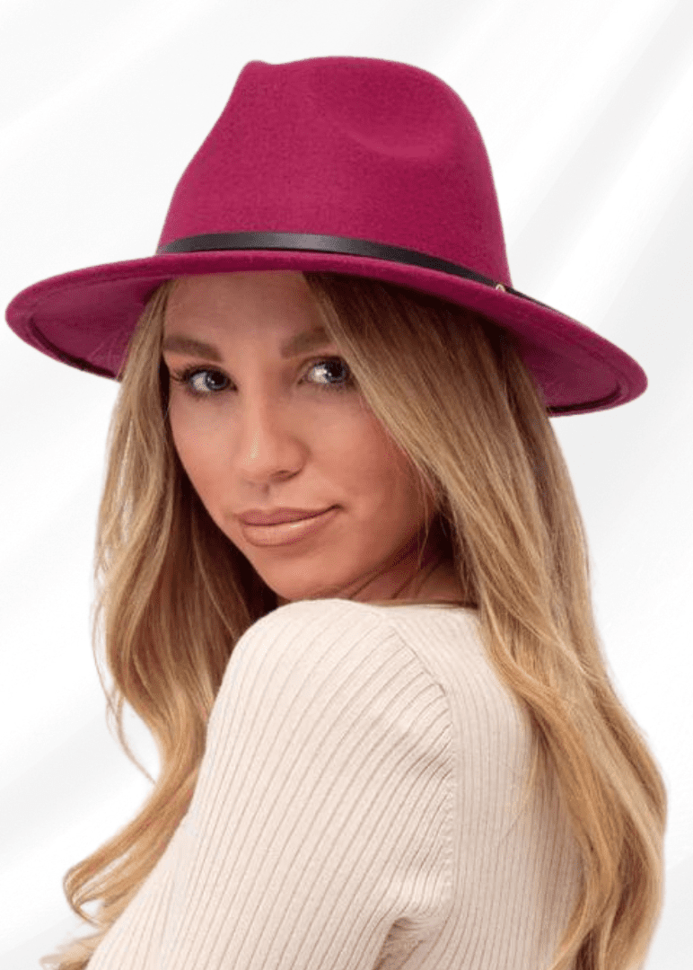 Pinot Fedora Hat - Elegant Women's Fashion: Dresses, Tops, Knits, Hats, Handbags & More - Rose Tide