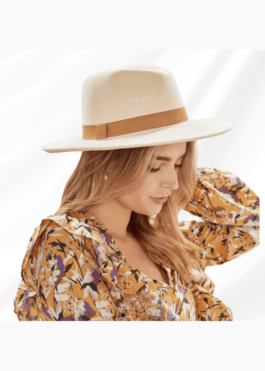 Tan Fedora Hat - Elegant Women's Fashion: Dresses, Tops, Knits, Hats, Handbags & More - Rose Tide