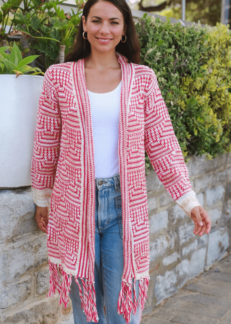 Pink Chic Knit Cardigan