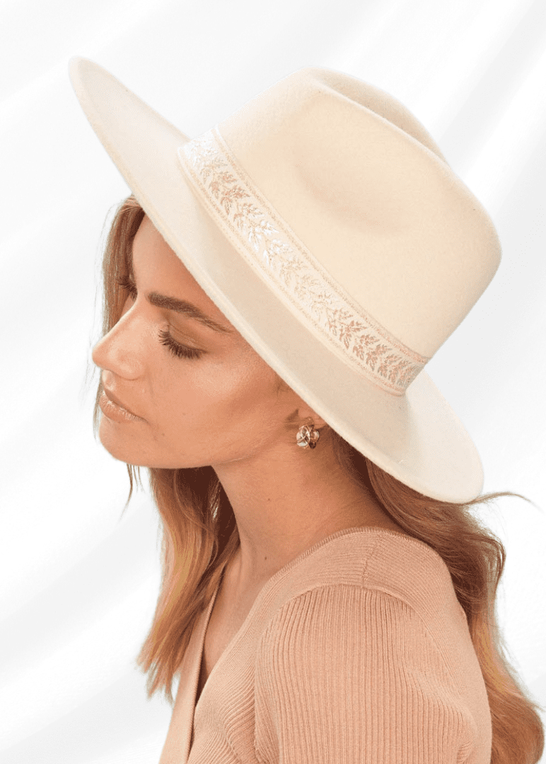 Beige Fedora Hat - Elegant Women's Fashion: Dresses, Tops, Knits, Hats, Handbags & More - Rose Tide