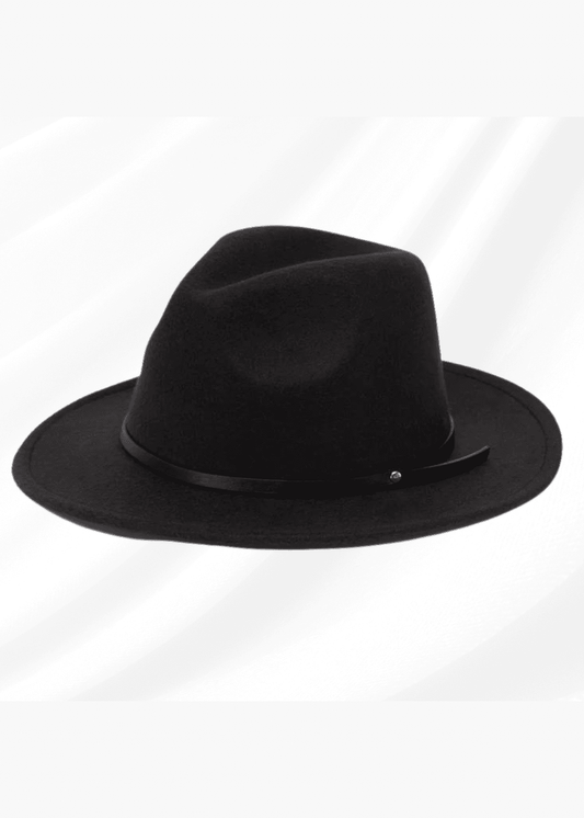 Black Fedora Hat - Elegant Women's Fashion: Dresses, Tops, Knits, Hats, Handbags & More - Rose Tide