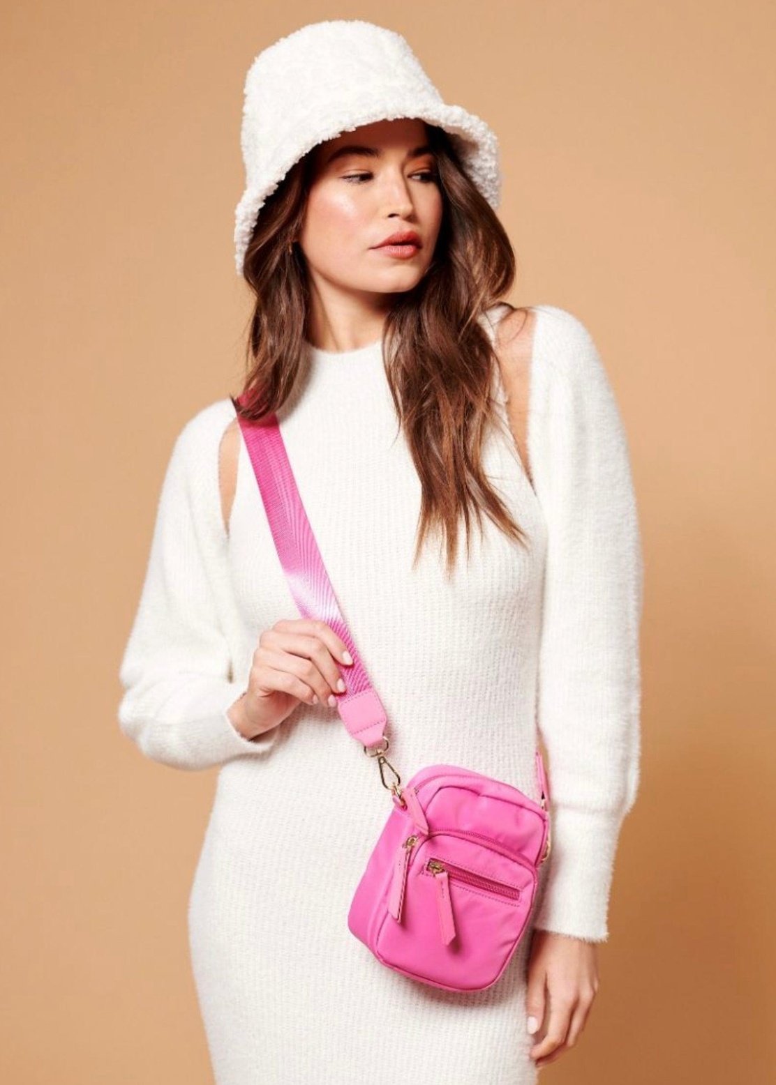 Ziggy Pink Crossbody Bag - Elegant Women's Fashion: Dresses, Tops, Knits, Hats, Handbags & More - Rose Tide