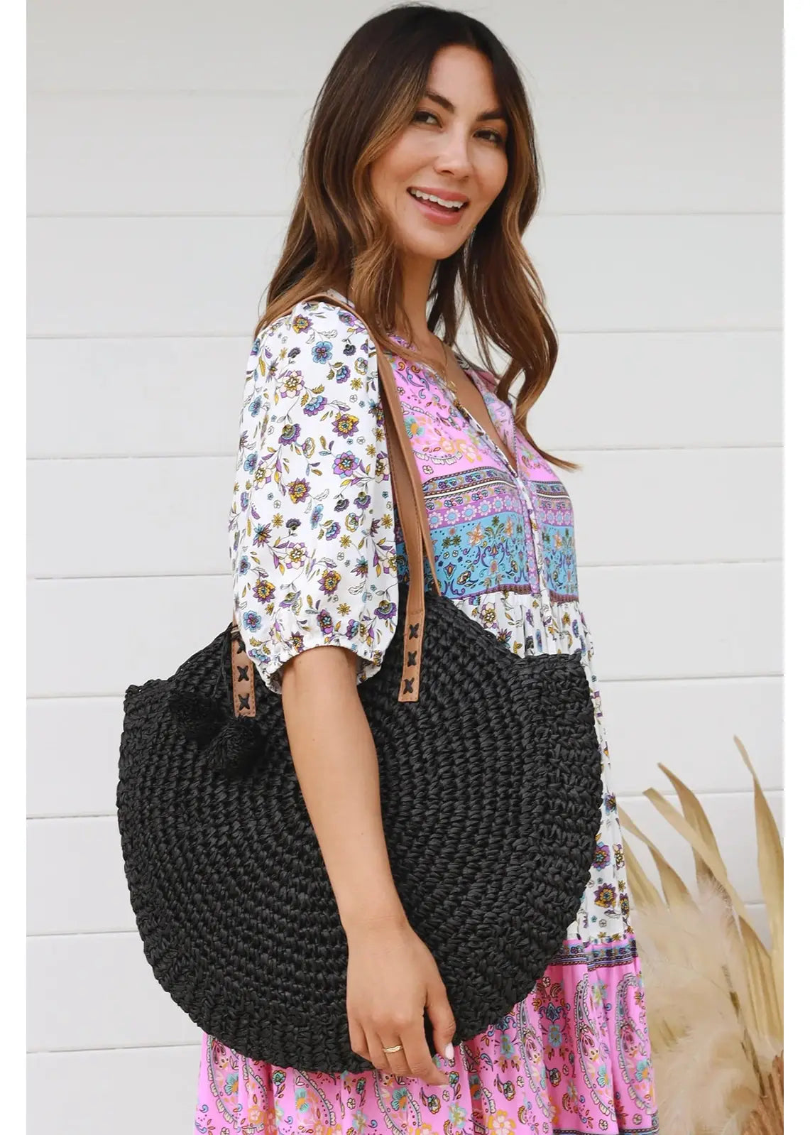 Large Black Boho Handbag