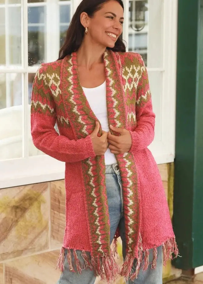 Rustic Rose Cardigan - Elegant Women's Fashion: Dresses, Tops, Knits, Hats, Handbags & More - Rose Tide