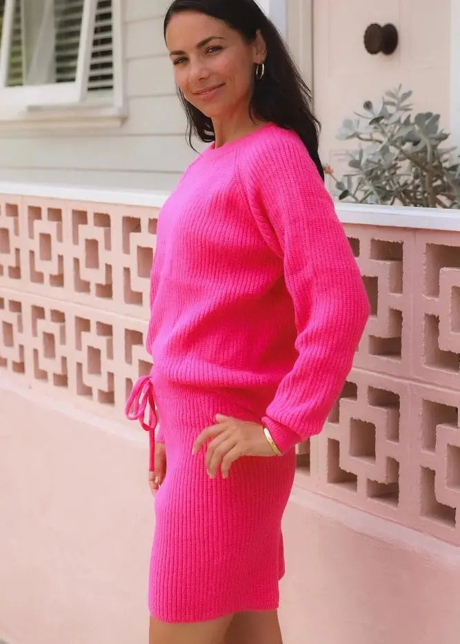 Essential Pink Knit Jumper - Elegant Women's Fashion: Dresses, Tops, Knits, Hats, Handbags & More - Rose Tide