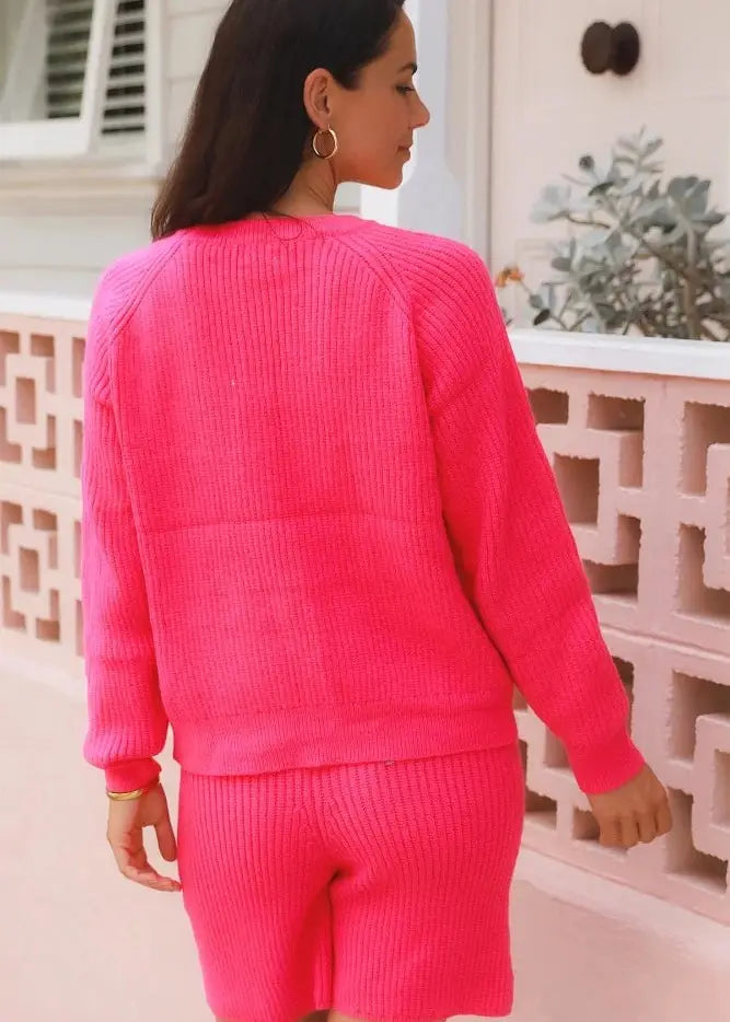 Essential Pink Knit Jumper - Elegant Women's Fashion: Dresses, Tops, Knits, Hats, Handbags & More - Rose Tide