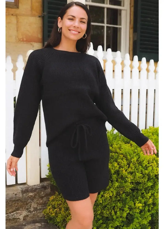 Essential Black Knit Jumper - Elegant Women's Fashion: Dresses, Tops, Knits, Hats, Handbags & More - Rose Tide